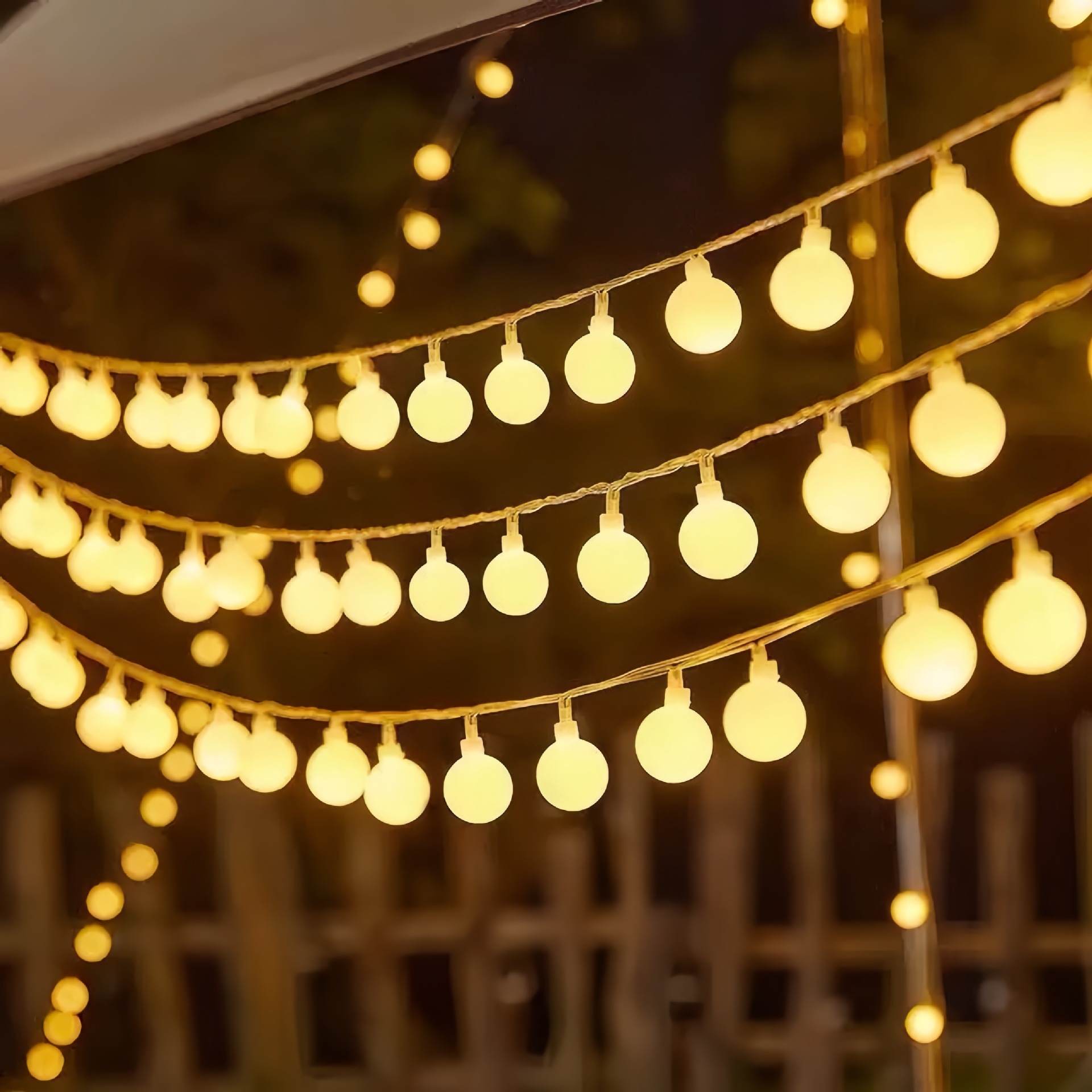 Fairy Lights Bedroom - Guirlande lumineuse à bulles blanches, lumières