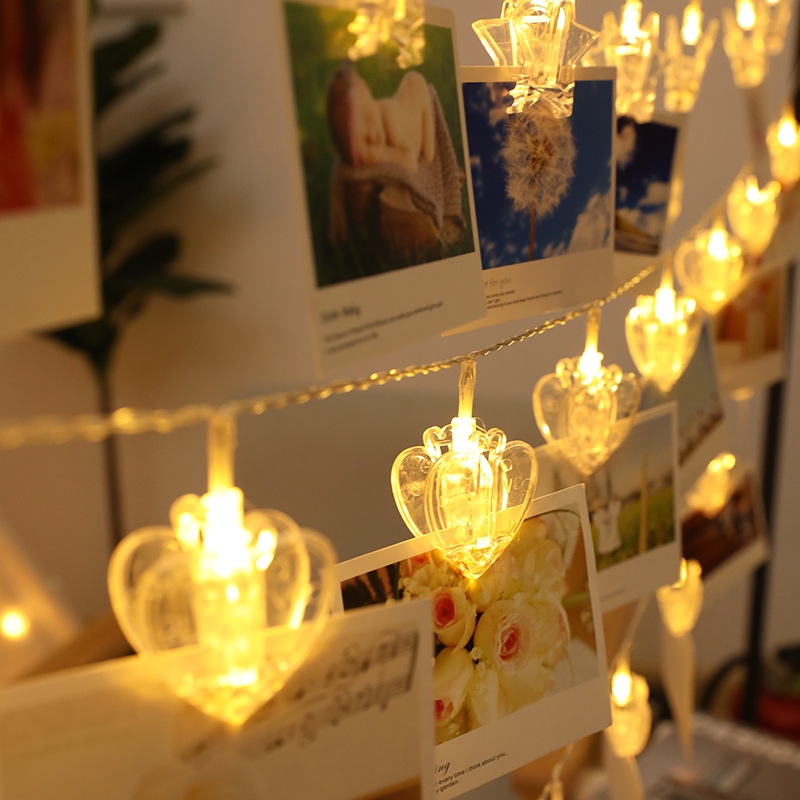 Fairy Lights Bedroom - Guirlandes lumineuses en forme de cœur,