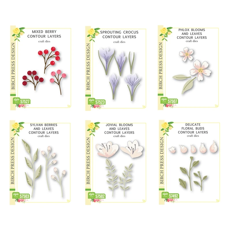 Pressed Flower Frame - Couches de contour de crocus de
