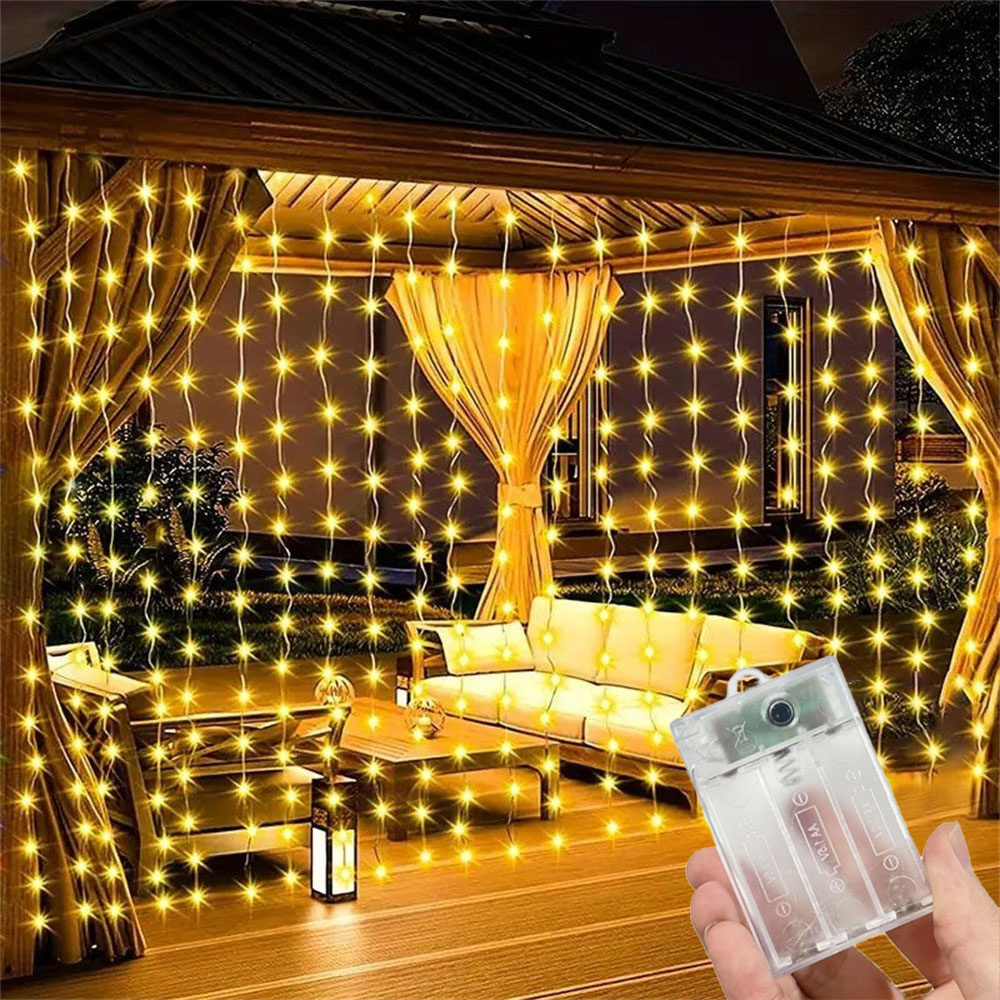 String Curtain Light - Décoration de Noël 2026, guirlande lumineuse