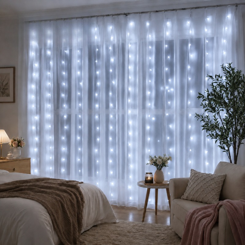 String Curtain Light - Guirlande lumineuse LED pour rideau, 3/4/6m,