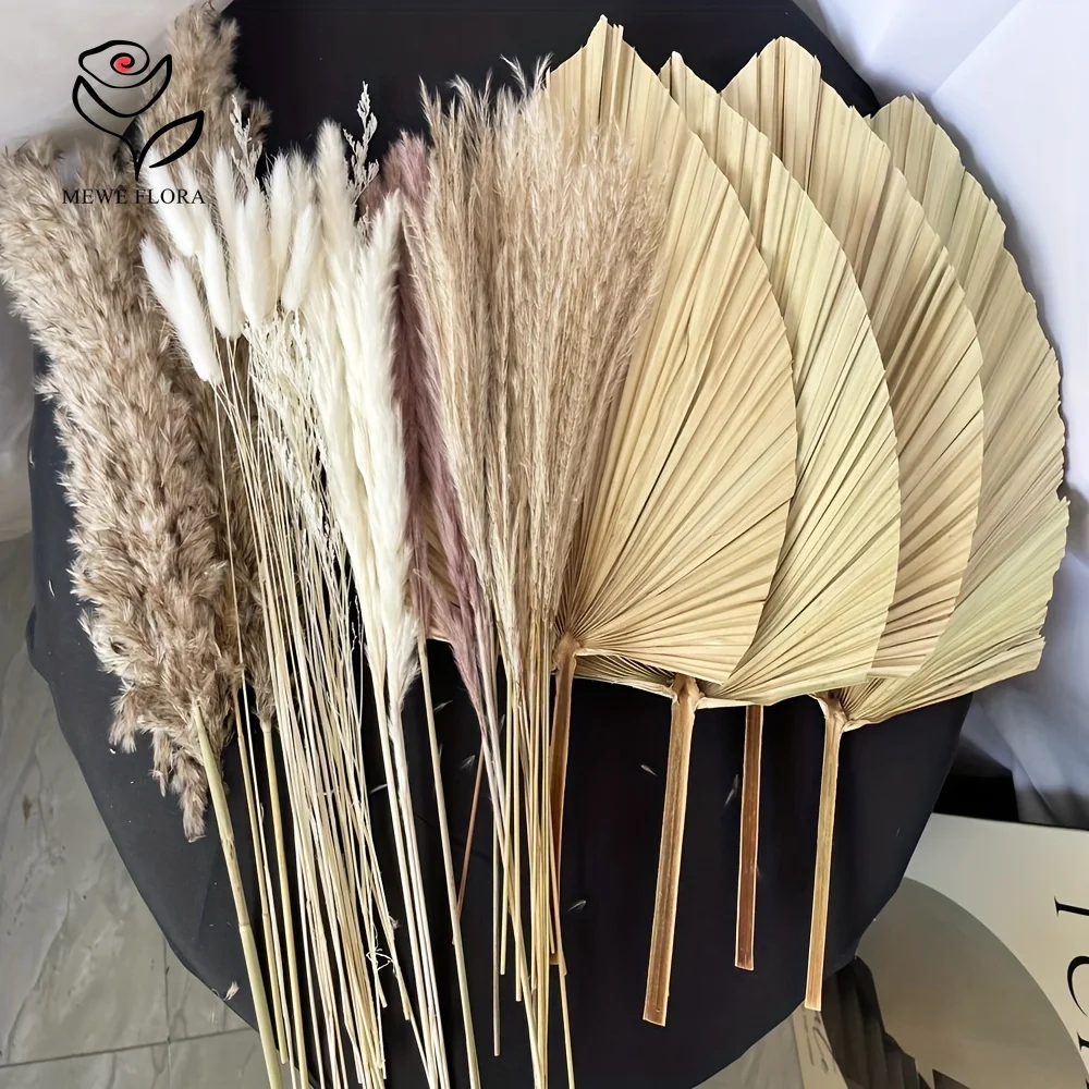 Pampas Grass Decor - Bouquet de Fleurs vaccées Naturelles de