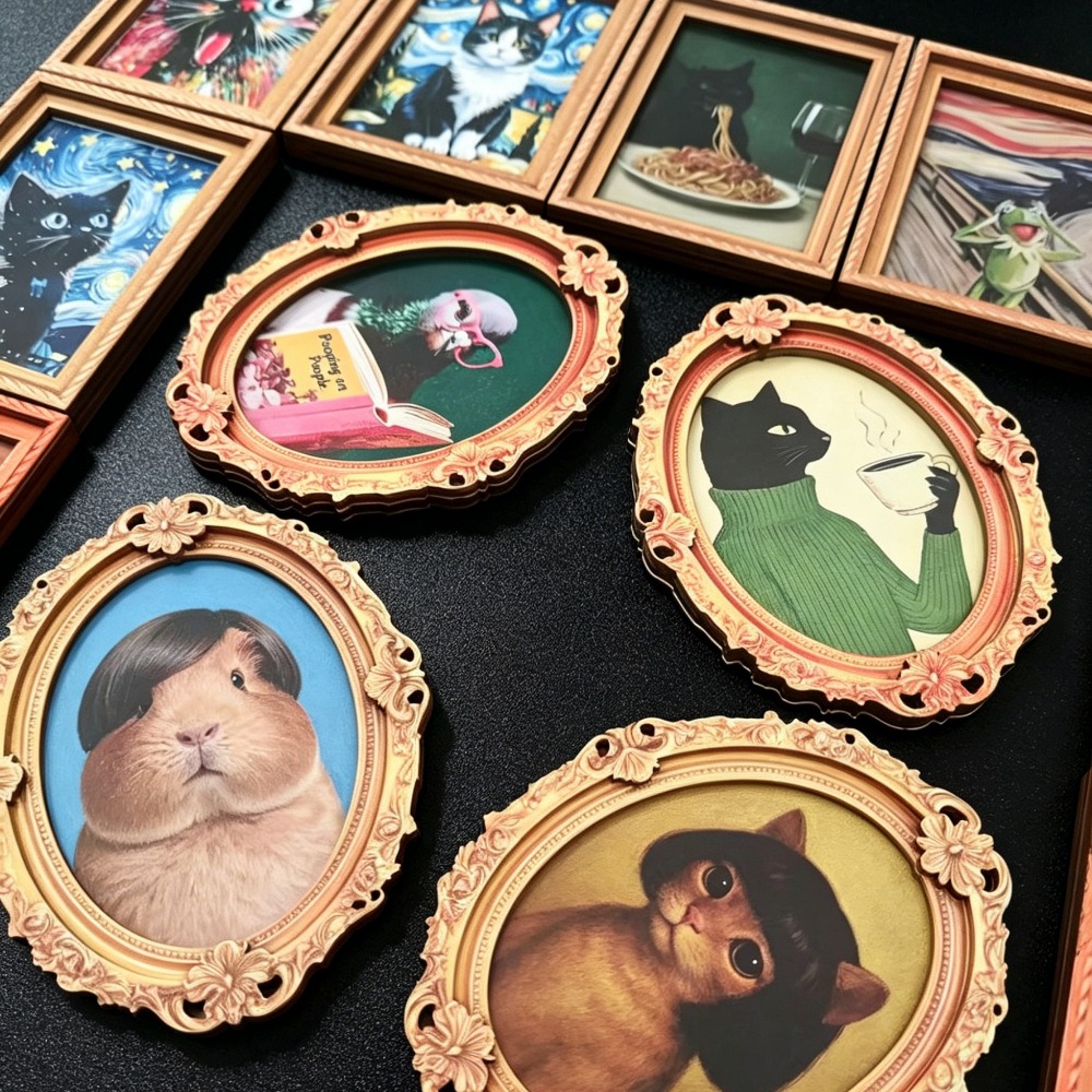 Home Decor Design - Aimant de réfrigérateur chat mignon -