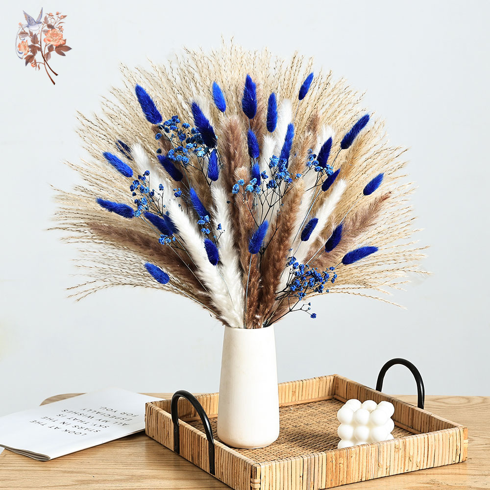 Queue de lapin moelleuse bleue - Pampas Grass Decor avis et prix