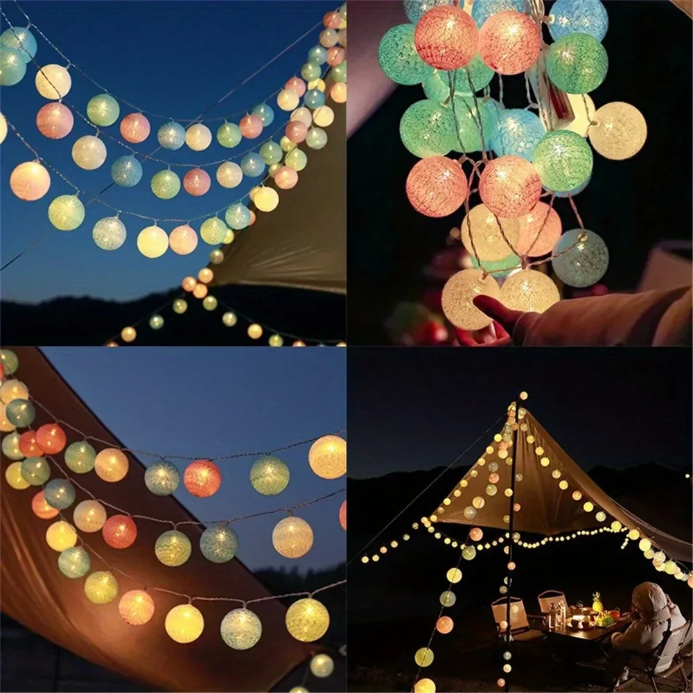 Guirlande de boules de coton p - Fairy Lights Bedroom avis et prix