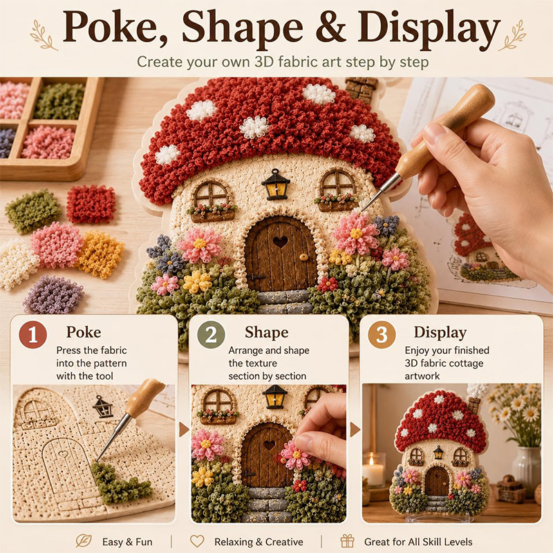Kit DIY Poke Art Maison Champi - Home Decor Design avis et prix