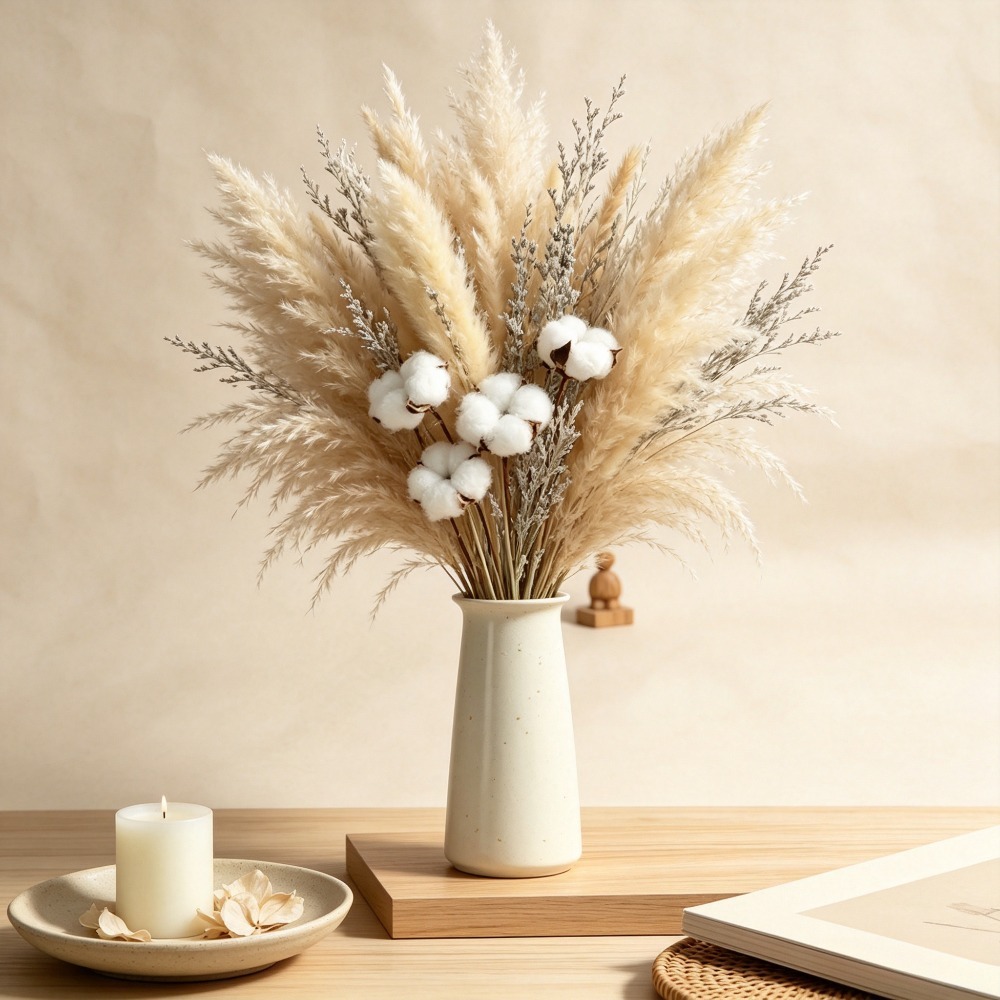 Bouquet d'herbe de pampa séché - Pampas Grass Decor avis et prix