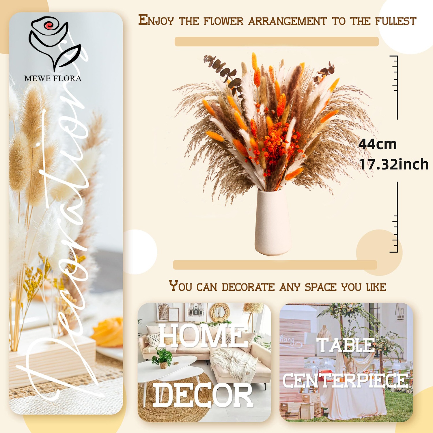 Ensemble de Bouquet de Fleurs  - Pampas Grass Decor avis et prix